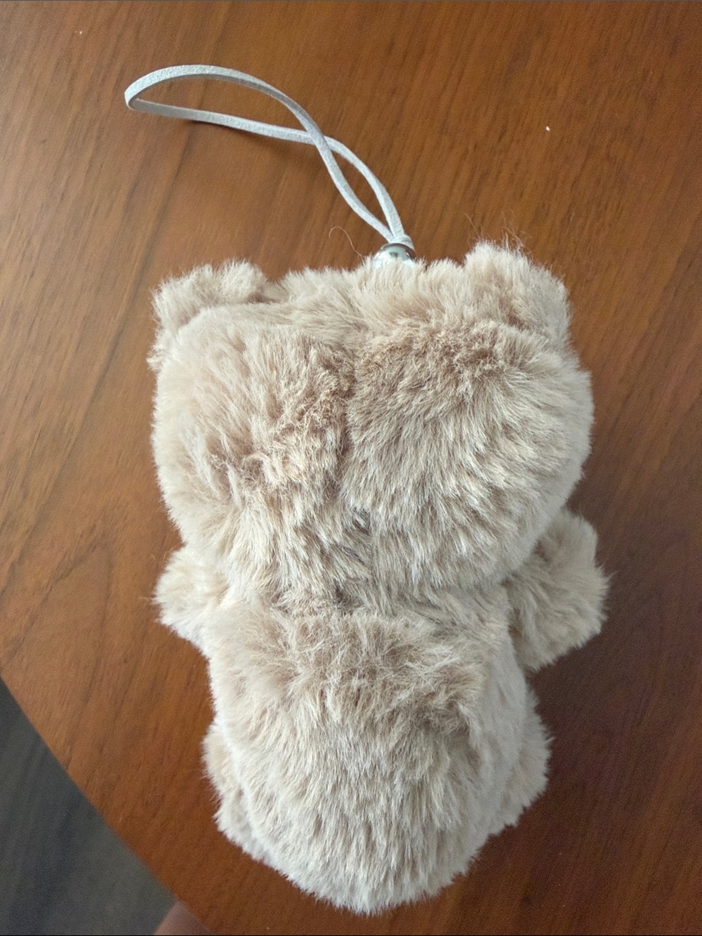 Ariana Grande Exclusive Beige Plush Bear Keychain with Embroidered Logo - Picture 2 of 2